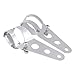 Support de montage de phare, Support de montage de phare Support de phare en acier brillant Support de support de phare Noir classique pour motos(Argent)