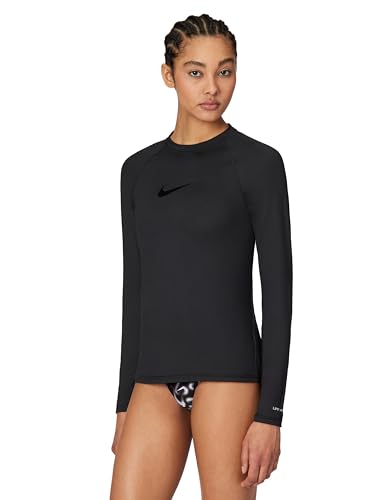 Nike Missy Hydroguard Dri-Fit Uv Long Sleeve Top, Black, Small