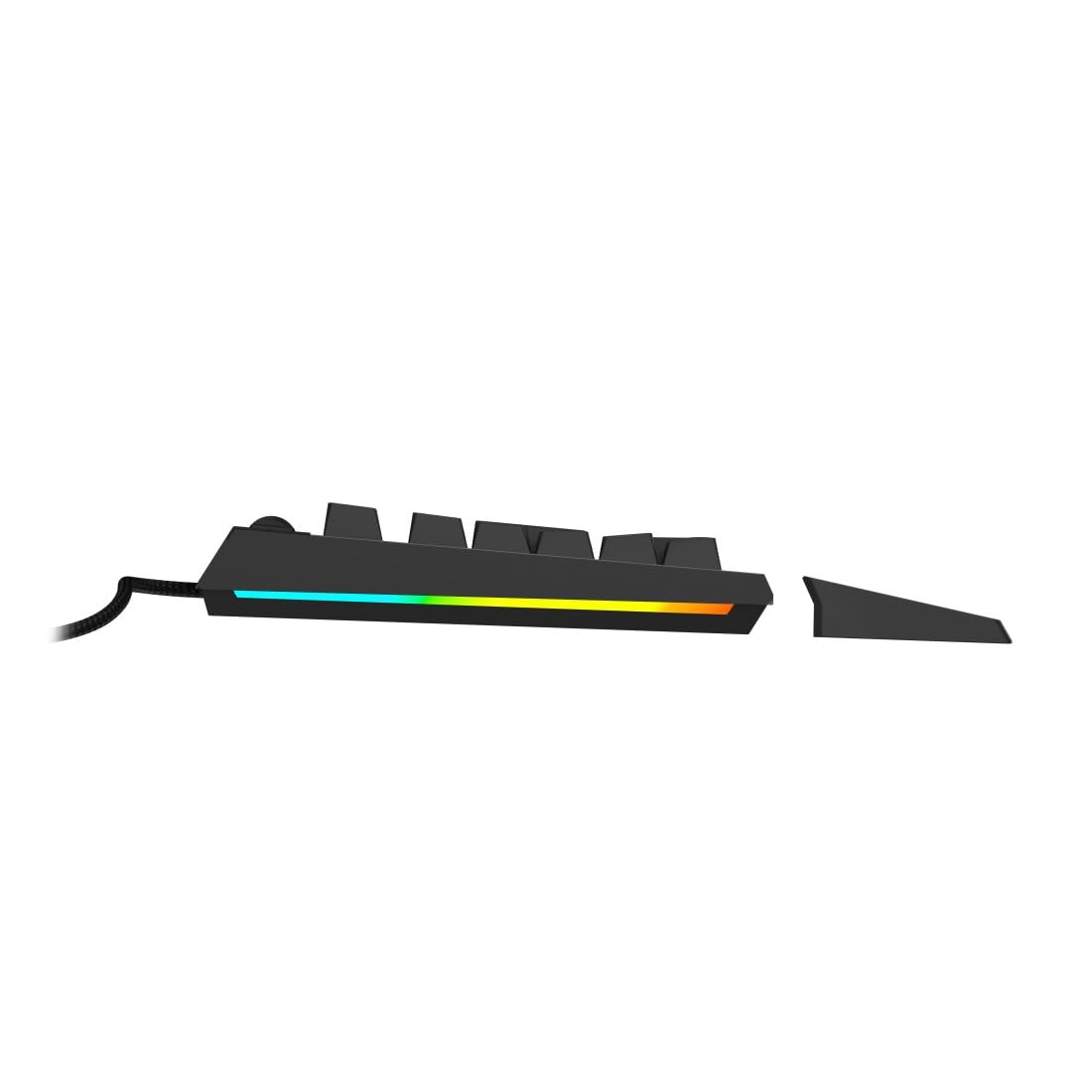 uRage Gaming Tastatur "Exodus 900 Mechanical" QWERTZ (Gamer Keyboard, mechanisch, taktile Switches braun, lautlos, DE Layout, Anti-Ghosting, RGB beleuchtete Tasten, Handballenauflage, Kabel) schwarz