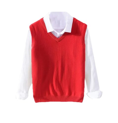 Men Solid Color Sweater Vest Men Knit Pullover Classic Slim V-Neck Sleeveless Pullover