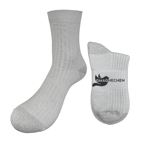 GMAGHECHEN Anti-Odor Silver Fiber Crew Socks – Moisture-Wicking & Breathable