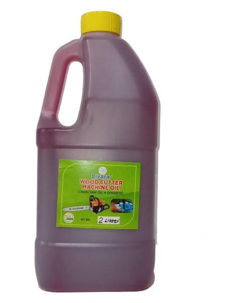 Wood Cutter Machine Chain Saw Oil, Dark Red, 2 Litre Premium Lubricant, Reduces Friction and Wear, Universal Chainsaw Compatibility