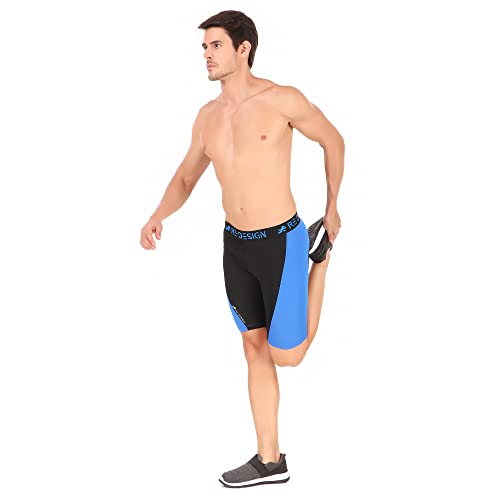 Image of Redesign Nylon Dual Color Compression Shorts for Multi-Sports with Back Zip Pocket