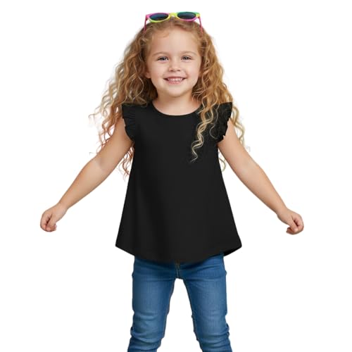Image of A.T.U.N. (All Things UBER Nice) Girl's Polyester Regular Fit Solid Round Neck Knee Length Regular Top