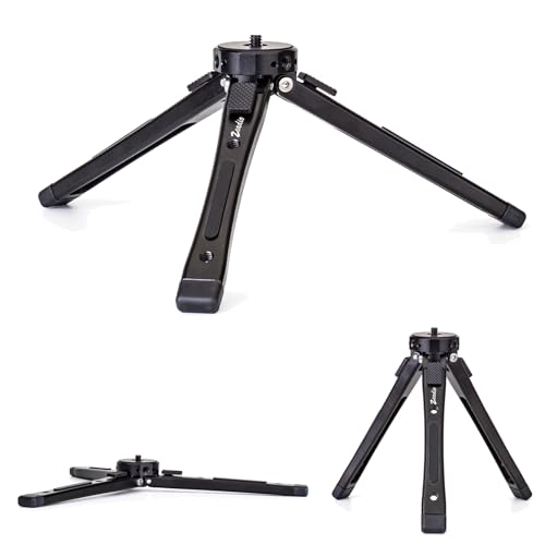 Zeadio Metal Camera Mini Tripod, Maxium Load: 40kg/88lb, Adjustable Heights Desktop Vlog Tripod Stand, Fits for Smooth 4, Osmo Mobile, Ronin-S, Vimble 2, Gimbal Handle Grip Stabilizer and All Cameras