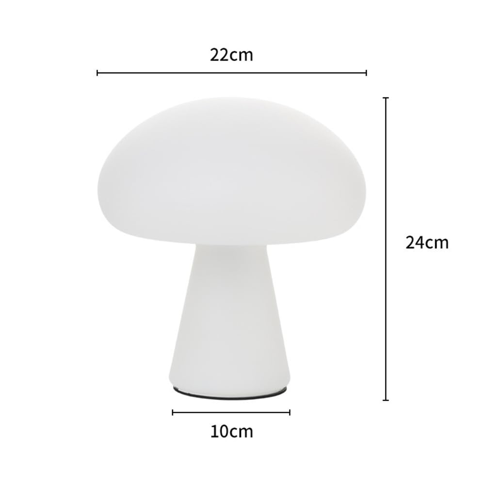 AoLa LED Pilz Lampe Pilz Tischlampe mit Schalter und Stecker Moderne 3 Farben 3000K/4000K/6000K lnnen Tischleuchte Weiß Mushroom Lampe Nachttischlampe Deko Nachtlicht für Schlafzimmer Restaurant