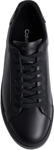 Calvin Klein Herren Cupsole Sneaker Low aus Leder, Schwarz (Triple Black), 42 – Ansicht 6