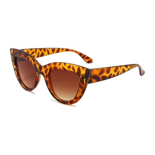 Lunettes de soleil rétro œil de chat aux verres miroir dégradés et monture fine métal