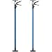 Produktbild tectake® Baustützen Teleskop Stange 115-290 cm, Baustütze mit Auflageplatten mit Kugelgelenk, Montagestütze je 30 kg Tragkraft, Spannstange, Montagehilfe für Deckenverkleidung - blau, 2er Set