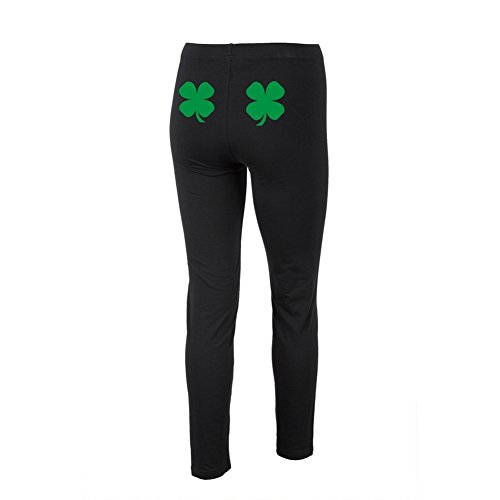 Old Glory St. Patricks Day - Shamrock Leggings - Medium Black