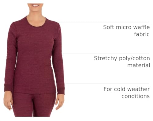 Image of Fruit of The Loom Womens Micro Waffle Premium Thermal Underwear Tee Shirt