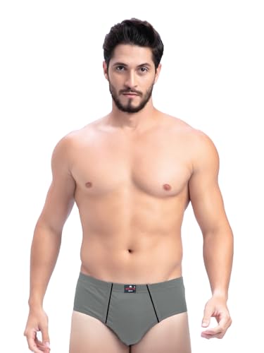 Image of Milton Mens Pure Cotton Solid Briefs with Inner Elastic|Premium Soft Breathable Underwear for Men|Comfort-Fit Waistband for All-Day Wear|Multi-Color, Color Name May Vary as per Availability|Pack of 3