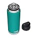 YETI Rambler 36 oz Bottle, Vacuum Insulated, Stainless Steel with Chug Cap, Aquifer Blue
