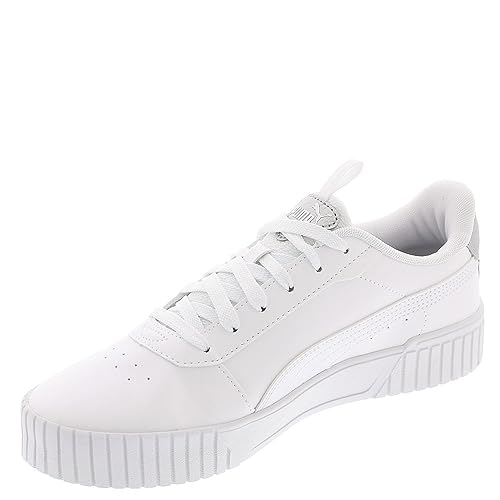 Image of PUMA Carina 20 Pop Up Metallics Womens Sneaker 105 BM US WhiteSilverSilver