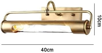 Miniatura 7 de LIXAMP Espejo de cobre puro de estilo europeo, luz frontal de baño, luz de baño hecha a mano, accesorios de iluminación retro de cobre totalmente de