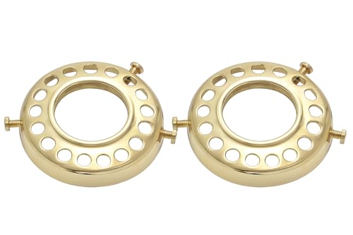 Image of Set of 2, Uno-Type 2 1 /4 inch Shade Holder in Solid Brass - Fits Lip Fitter Shades - Lamp Shade Adapter with Set Screws - Unfinished Brass by A29