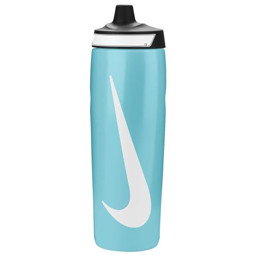 Image of Nike REFUEL BOTTLE GRIP 24 OZ - BALTIC BLUE /BLACK /WHITE, 709 ML
