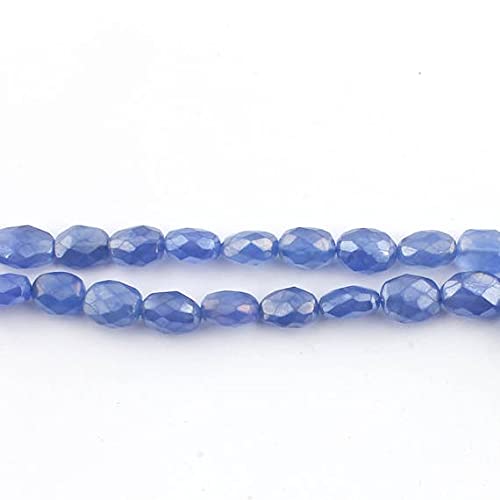Perles d'calcédoine bleu marine facettées LKBEADS haut de gamme pour bijoux