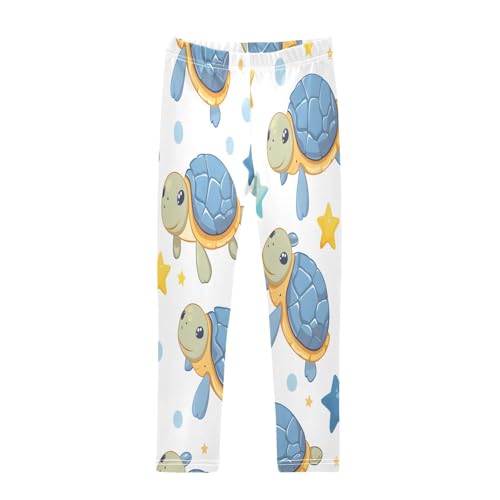 Toddler Girls Leggings Printed Yoga Pants Leggings Turtle Stars Cartoon for Kids