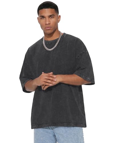 Image of Oversized Tshirts for Men Short Sleeve Vintage Washed Basic Loose Tees 2026