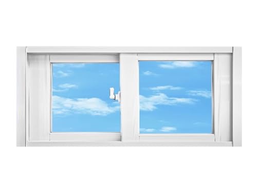 W Horizontal Sliding Window/Skylight for Basement Bathroom Garages and Restaurant Kitchen Roof Window Replacement 41x18in