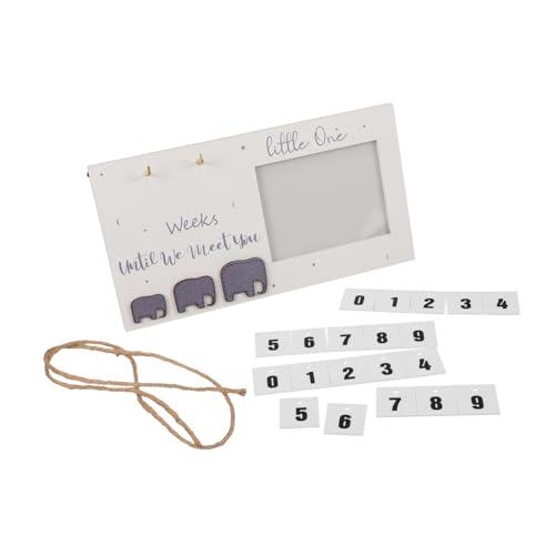 Ciieeo Baby Photo Frame Wooden Milestone Board Newborn Sonogram Memory Display