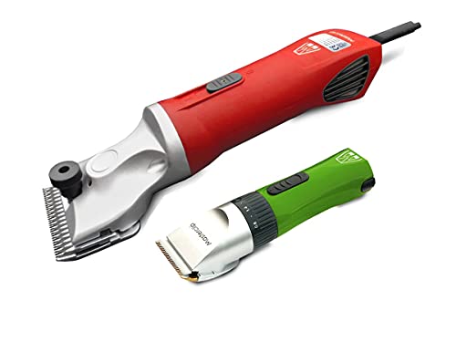 Combo de clip de caballo - Hunter Heavy Duty Clipper y Showmate Trimmer - Disponible en 3 colores (cazador rojo y verde Showmate) Cover