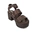 Soda ACCOUNT ~ Women Open Toe Two Bands Lug sole Fashion Block Heel Sandals with Adjustable Ankle Strap (Brown PU, us_footwear_size_system, adult, women, numeric, medium, numeric_10)