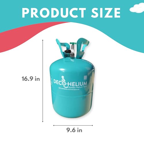 by DECOCHAMP Helium Jumbo Tank - 12.7 Cu Ft Helium Tank for Balloons at Home Balloon Inflator for Party Decorations Up to 50 Balloons Helium Balloon Pump - Image 5