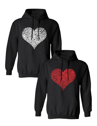 ALLNTRENDS Couple Hoodie Sweatshirts Love Couple...