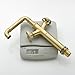 Bathroom Brass Tall Two Handles One Hole Vessel Basin Sink Bowl Mixer Faucet Lavatory Vanity Tap with Deck Plate Fit for 1 or 3 Hole Brushed Gold