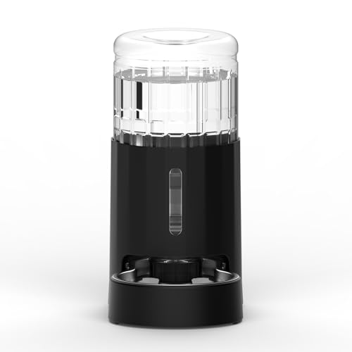 JUNSPOW Fuente de Agua para Gatos con Cuenco de Acero Inoxidable de 4 L, sin Electricidad y dispensador de Agua automático ultrasilencioso para Perros Grandes/Gatos domésticos, Color Negro - imagen 2