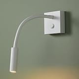 Brazo flexible y foco LED orientable: Gracias a su brazo flexible tipo flexo y cabezal orientable, permite dirigir la luz con precisión, ideal como aplique pared lectura, escritorio o luz auxiliar.
