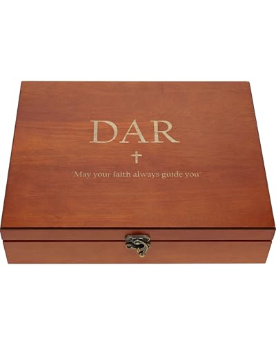 WE Games Personalized Gifts Wooden Keepsake Box, Vintage Decorative Storage Box, Customized Gifts for Wedding Anniversary Retirement Bridesmaid Groomsmen Baptism