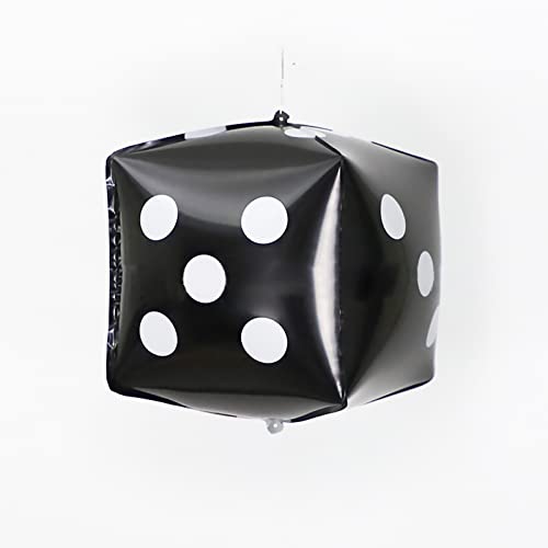 10 Pcs Cube Foil Balloons 12 Inches Square Dice Foil Balloon 4D Mylar Balloon For Party Decorations Party Supplies,Black #TOP5