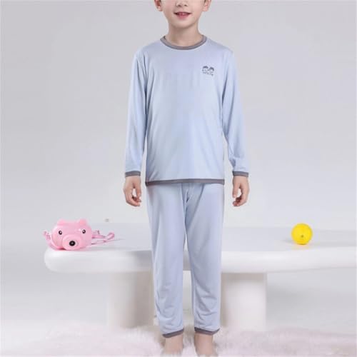 Kids Cotton Soft 𝐏ajamas Sets 2pc Boys Girls Long Sleeve Tops Pants 𝐏𝐉 Crew Neck Shirt L𝐨ungewear Sl𝐞epwear Outfits4