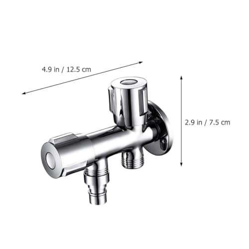 Vanne d'arrêt en acier inoxydable argenté au design simple et robuste - 3