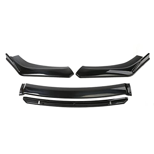Image of Body Styling-Body Kit Rear /Front 3PC 4PC Splitters & Spoilers Various Type of Fin Diffusers and 2PC Big Small Sides ABS Mirror Covers & Wheel Arches Car Accessories (4PC Black Splitter)