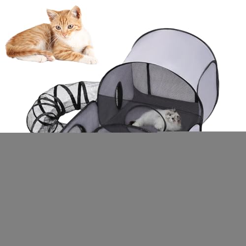 GkgWuxf Recinto para gatos | Túneles de actividades para gatos y perros con parque | Accesorios para mascotas versátiles para camping, interior, exterior y viajes