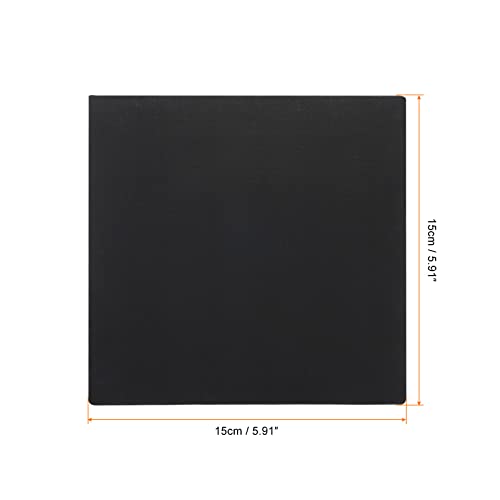 Patikil Paint Canvases For Painting, 4 Pack 6X6 Inch Square Wood Frame Stretched Blank Art Board Panels For Acrylic, Oil, Tempera Painting, Black #TOP1