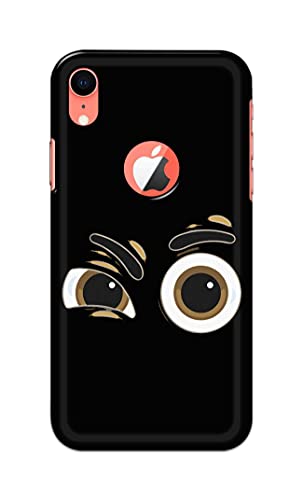 Image of PRINTFIDAA Funky Expression of Cartoon Eyes Printed Designer Hard Back Case Cover for Apple iPhone XR Logo (6.1 inch), A2105, A1984, A2107, A2108 -(SF) MVN1004