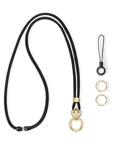 Breakaway Lanyards for ID Badges | Neck Lanyard for Keys with Safety Magnetic Metal Clasp for Women, Teachers, Nurses (Black)