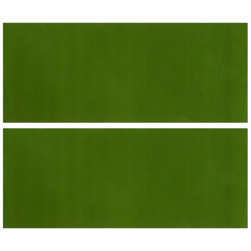 DOITOOL Tapis de Gazon Synthétique Floqué Installation Facile 2 Pièces DIY Vert pour Modélisme Ferroviaire pour Décor de Paysage et Maquettes de Football