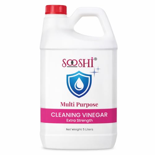 Image of Sooshi Premium 8% Cleaning Vinegar 5 Liter - Concentrated Multipurpose Distilled Vinegar Bulk Refill pack | Removes Stain, Limescale, Grease & Odors | For Household & Commerical use