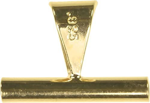 Brooch Pendant Converter Sterling Silver 14K Gold Plated 1-Micron Thick 15Mm #TOP1