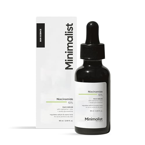 Minimalist 10% Niacinamide Serum with Zinc – Reduces Acne Marks, Controls Oil & Minimizes Pores | Vitamin B3 for Blemish-Free