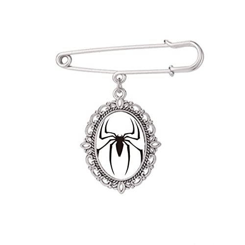 Broche noire araignée pour robe de soirée et customisation de chemise ou châle ample