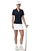 YSENTO Women's Golf Polo Shirts Collared UPF 50 Short Sleeve V-Neck Summer Fashion Cute Tops Clothes Quick Dry Navy L