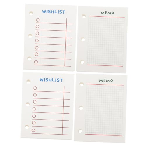 FONDOTIN 4個 活?内芯 ルーズリーフリフィル 冊 学生 オフィス向け 書きやすい罫線入り ノート交換用紙 スムーズな書き心地 ペーパーノート