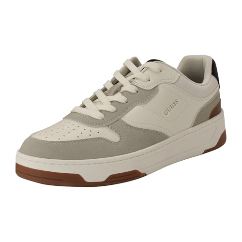 GUESS Jerren, Zapatillas Hombre, Crema Gris 150, 44 EU